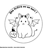 Magnet d'Halloween Lapin - Gravure au choix