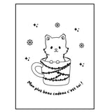 Affiche kraft A4 Noël chat - Illustration au choix