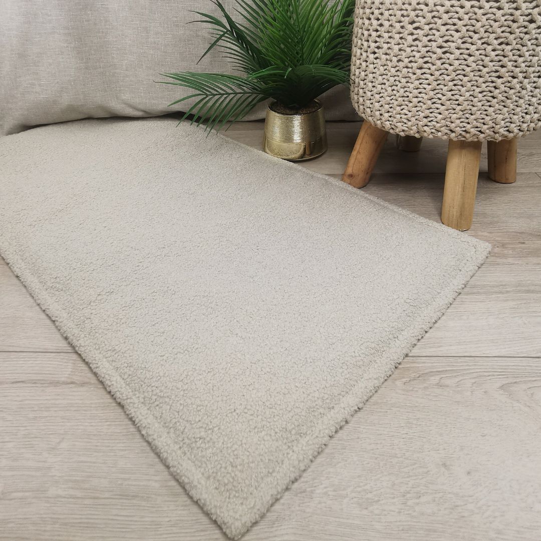 IMPERMEABLE floor mat in beige wool - MEDIUM SIZE