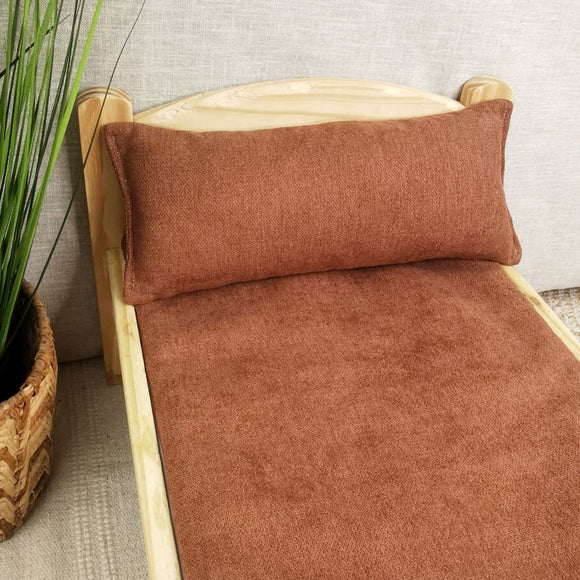 IKEA bed set - cushion + waterproof rug in brick wool