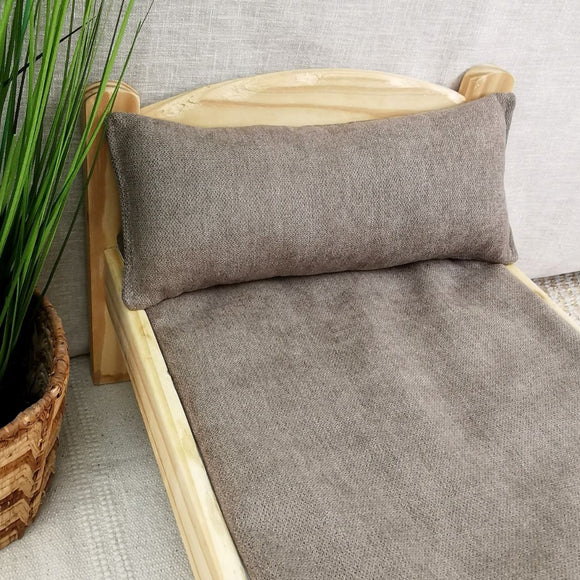 IKEA bed set - cushion + waterproof mat in taupe wool